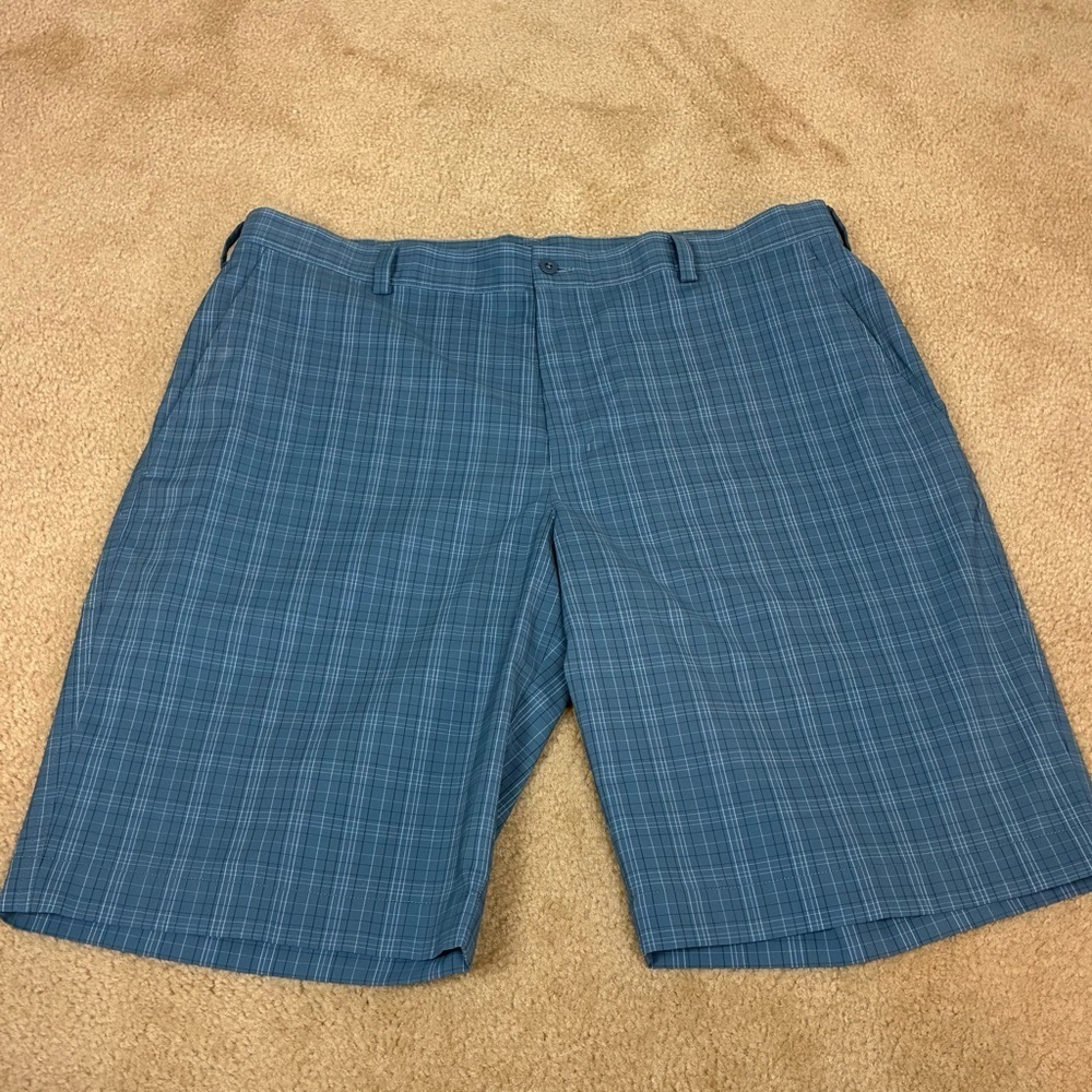 NIKE Golf Dri Fit Blue Plaid Shorts-Sz 38